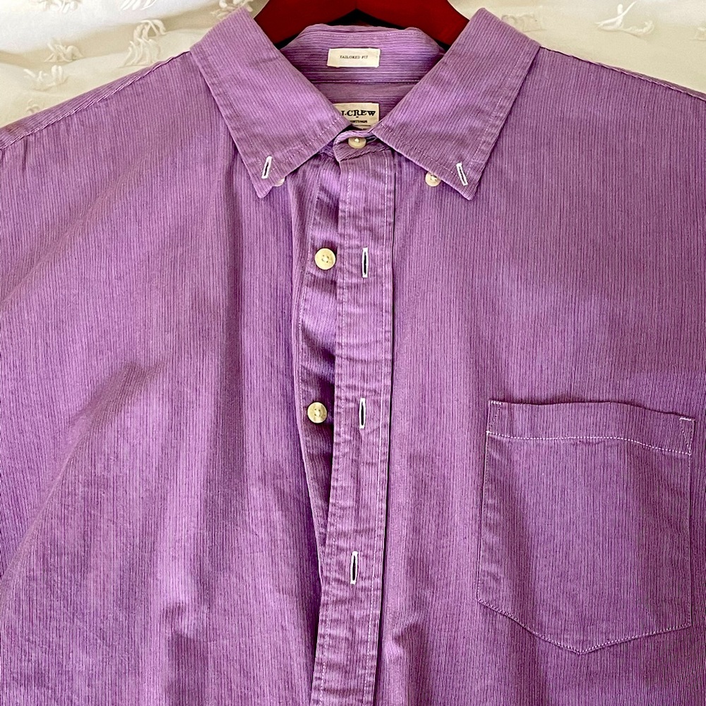 Jcrew mens xl long sleeve shirt in light purple